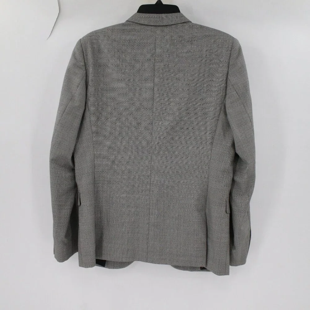 Kooples sport coat Mens 38 one button fitted single breasted check wool mohair